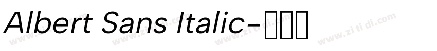 Albert Sans Italic字体转换